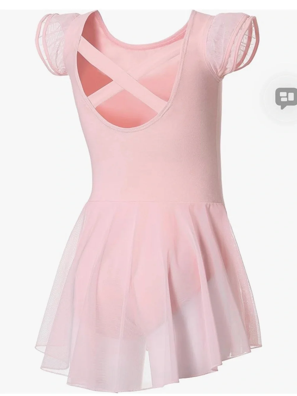 Girls Light Pink Ballet Dress with Chiffon Skirt - Dancewear